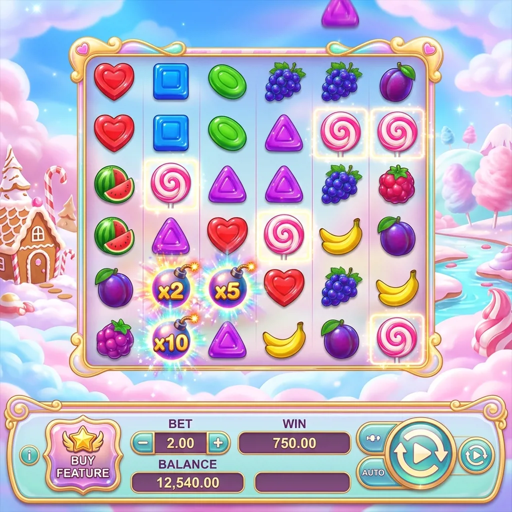 Конфетный слот Sweet Bonanza с каскадными выплатами