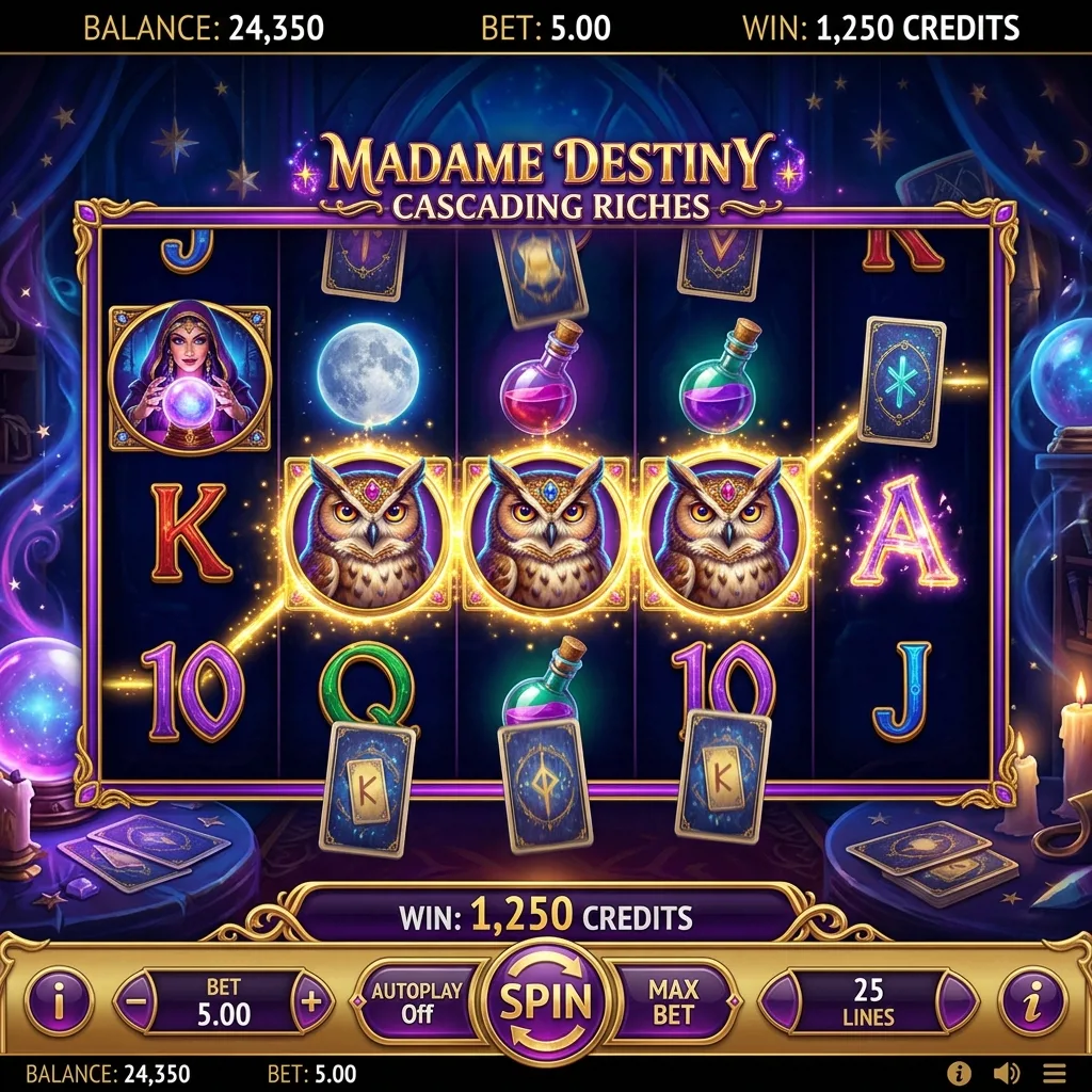 Слот Madame Destiny с каскадными символами