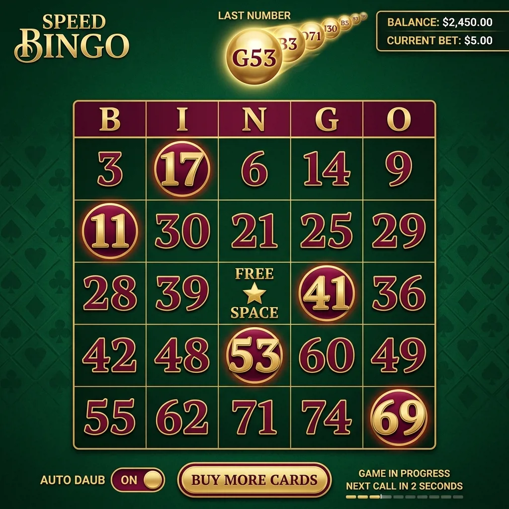 Speed Bingo быстрая вариация бинго