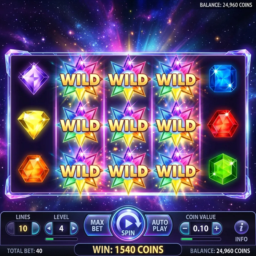 Слот Starburst — космические драгоценности и расширяющиеся wild-барабаны