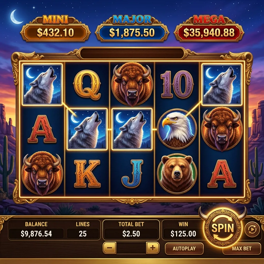 Слот Wolf Gold с тремя прогрессивными джекпотами
