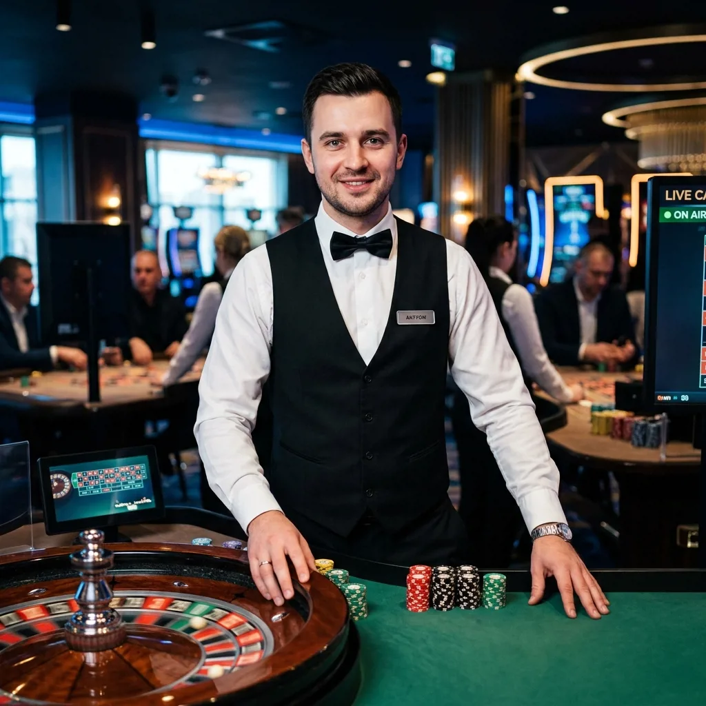 Дилер Артём ведёт быструю рулетку Speed Roulette
