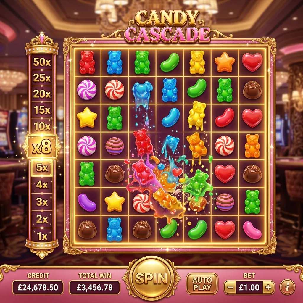 Слот Sugar Rush с механикой лавинных выигрышей