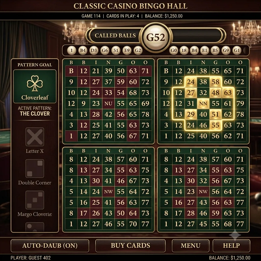 Pattern Bingo с фигурными комбинациями