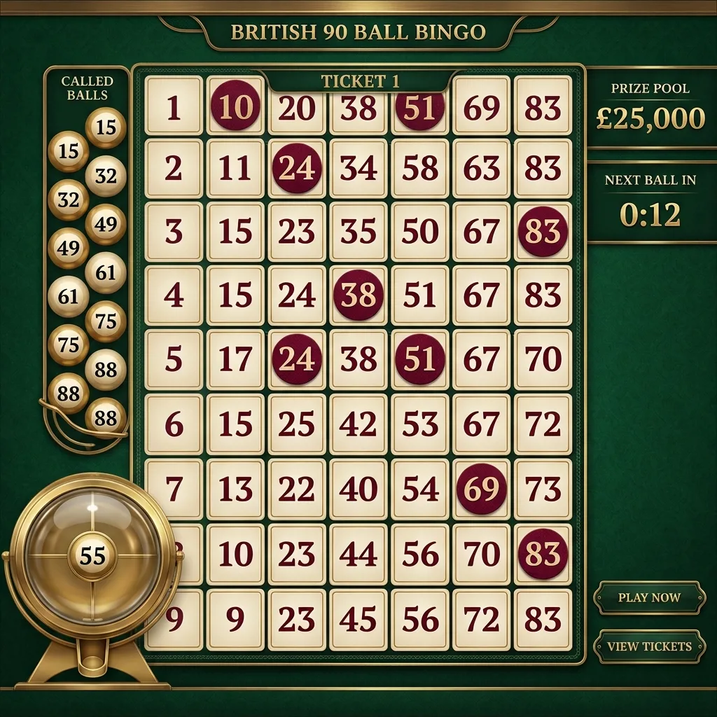 90 Ball Bingo британская вариация