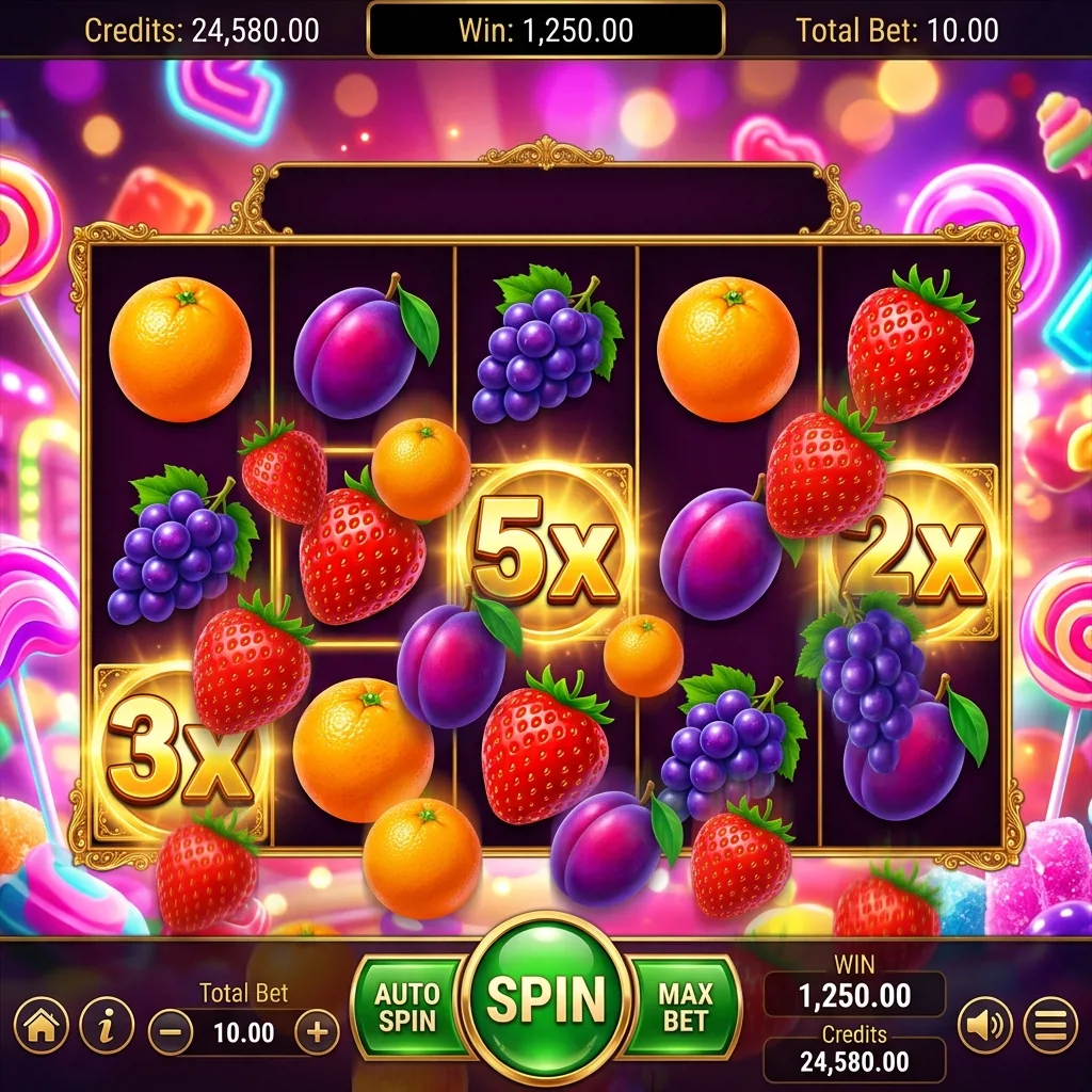 Слот Fruit Party — яркие фрукты с каскадными выигрышами и случайными множителями